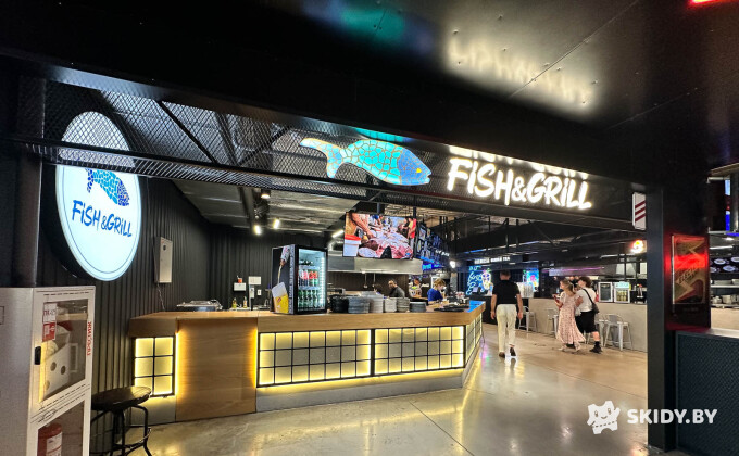 Скидка 10% на все блюда, в том числе рыбу и морепродукты в кафе Fish&Grill - галерея 2