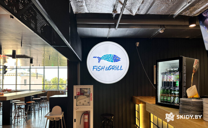 Скидка 10% на все блюда, в том числе рыбу и морепродукты в кафе Fish&Grill - галерея 19