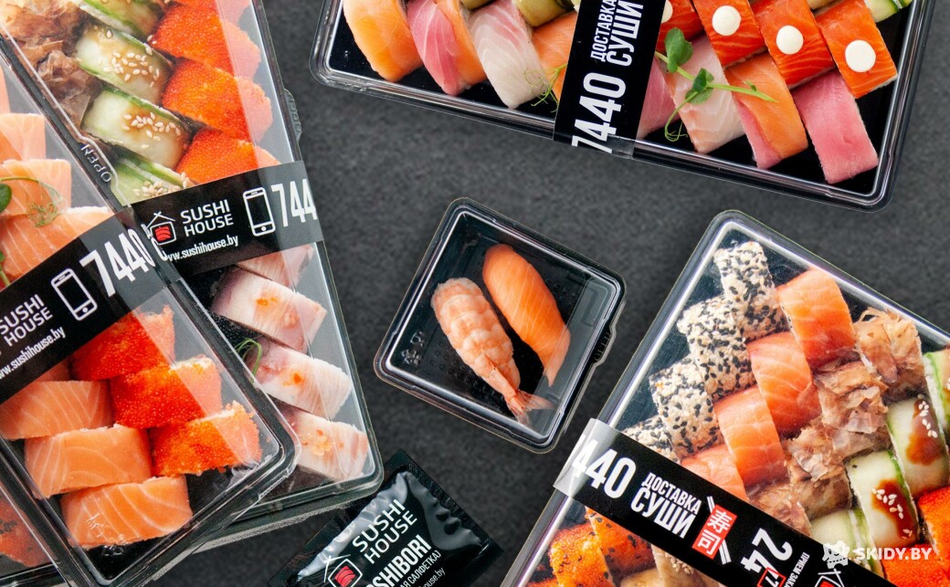 Каждый четверг скидка 40% на суши и роллы в Sushi House